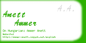 anett ammer business card